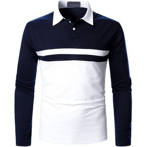 Mannen Polo Mannen Lange Korte Mouw Polo Shirt Contrast Kleur Polo Kleding Herfst Streetwear Casual Mode Mannen Tops