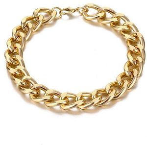 Ifmia Punk Goud Kleur Link Chain Armbanden Vrouwen Vrouwelijke Geometrische Ronde Hollow Armband Pulseiras Partij Sieraden