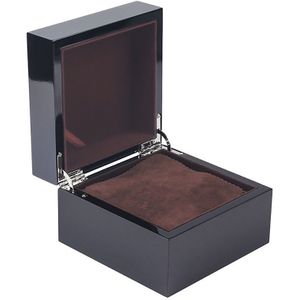 Zwart Gelakt Houten High-End Horloge Doos Horloge Display Box Vierkante Doos