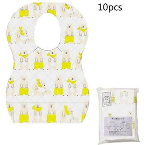 10 Stuks Wegwerp Baby Slabbetjes Verstelbare Spenen Slabbetjes Voor Reizen Leuke Baby Kleding Protector Voor Baby Jongens En Meisjes