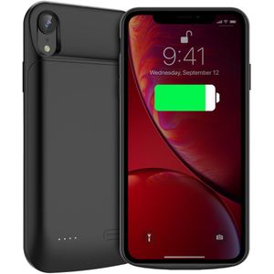 Voor Iphone Xr Battery Charger Case 6000 Mah Oplaadbare Power Bank Externe Backup Charger Case Voor Iphone Xr Telefoon Cover