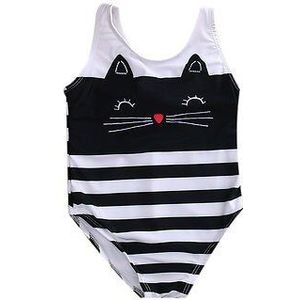 Leuke Kat Swim Een Stuk Past Peuter Baby Meisjes Kids Badpak Badmode Badpak Tankini Bikini Sets 1-6Y