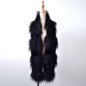 Bella Filosofie Winter Faux Lam Fur Vrouwen Sjaal Effen Mode Uitloper Sjaal Kwastje Lange Vrouwen Adult Straat Casual Sjaal