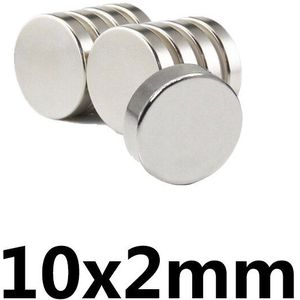 20 ~ 300 Stuks 10X2 Mm Ronde Krachtige Magneet Koelkast Bulk Vel Neodymium Schijf Magneet 10X2mm Permanente Ndfeb Sterke Magneten 10*2 Mm