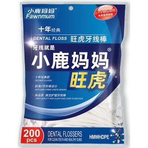 Fawnmum Welvarende Tijger Hoge Polymeer Floss Familie Set Tandenstokers En Floss Sticks Totaal 200 Stuks/zak