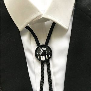 Cowboy Bolo Tie Vrouwen Mode-sieraden Black Tie Hals Slijtage Kantoor Kleding Accessoires Muziek G G-sleutel Ketting Ties