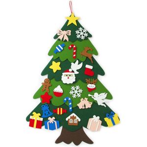 Kerst Decoratie Diy Vilt Kerstboom Opvouwbare Ruimtebesparend Jaar Sfeer Decoratie Kinderen