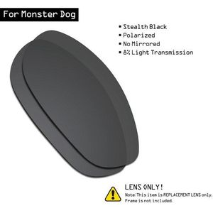 SmartVLT Gepolariseerde Zonnebril Vervanging Lenzen voor Oakley Monster Dog-Stealth Zwart
