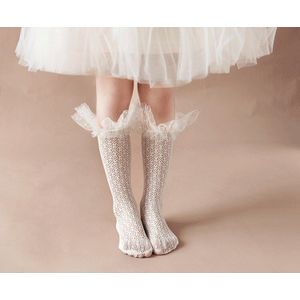Leuke Kinderen Meisje Lolita Prinses Kniekousen. Kid Peuter Kant Visnet Sokken. Japanse Stijl Hollow Out Jk Sok Sox 2-10T