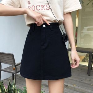 Rokken Vrouwen Zwarte Rok Solid Simple Alle Match Mini Womens Zomer Mode Harajuku Vrouwtjes Koreaanse Stijl Mooie Casual Slim