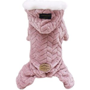 Hond Jassen Winter Warmwith Grote Bontkraag En Vier Benen Jumpsuit Thicken Voor Yorkshire Teddy Honden Kostuum Puppy Kleding