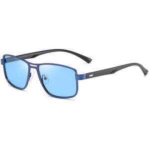 Gepolariseerde Zonnebril Mannen Zonnebril Klassieke Vierkante Zonnebril Voor Man Platte Ronde Bril UV400