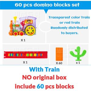 Automatisch Plaats Domino Blok Trein Auto geluid licht Vliegtuig Raket Robot Kleurrijke Domino Game Set voor Kinderen