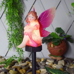 Led Solar Sensor Lamp Zonne-energie Tuin Led Verlichting Fairy Pixie Angel Gazon Binnenplaatsen Landschap Licht Waterdichte Outdoor Licht