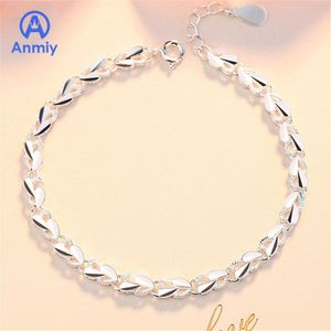 Anmiy Creatieve Persoonlijkheid Eenvoudige Heart-To-Heart Vrouwen Xo Klavertje Vier Armband