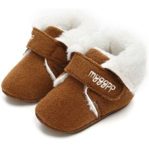 Baby Laarzen Meisjes Winter Manchetten Plus Fluwelen Warme Schoenen Plus Fluwelen Imitatie Lederen Baby Laarzen