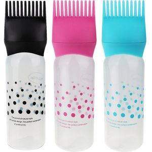 3 Pcs Plastic Verven Shampoo Fles Olie Kam 170 Ml Haar Tools Haarverf Applicator Borstel Flessen Styling Tool Haar kleuring