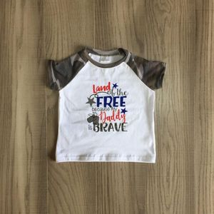 Baby Jongens Juli 4th Shirts Kinderen Gratis Land Top Baby Kinderen Onafhankelijkheid Dag Tee