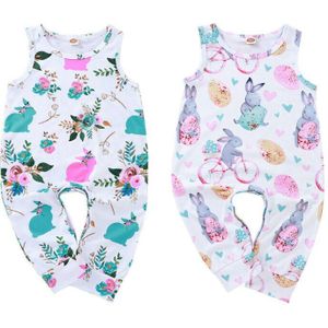 Baby Meisje Jongen Katoenen Kleding Pasen Baby Bunny Romper Playsuit Sunsuit Outfit