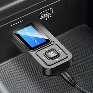 Bluetooth5.0 Adapter Lcd-scherm Draadloze Audio Bluetooth Zender Ontvanger Voor Pc Tv Auto 3.5Mm Aux Muziek Adapter
