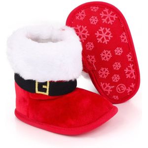 Baby Kerst Laarzen Mooie Sneeuwvlok Santa Winter Warm Slippers Anti-Slip Voor Pasgeboren 0-18M