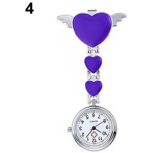 Verpleegster Horloge Vrouwelijke Draagbare Vrouwen Rvs Lady Leuke Liefde Hart Quartz Clip-on Fob Broche Klok Verpleegkundige Pocket horloge 20