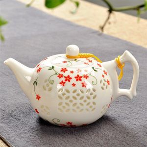 Traditionele Chinese Blauw Witte Rijst Patroon Porselein Thee Pot 170 Ml Oude China Keramische Theepot Puer Kongfu Thee Set Samovar