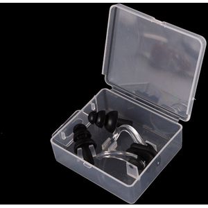 1 * Neus Clip + 2 * Ear Plug (Met Doos) waterdichte Set Kit Sport Fitness Zwembad Accessoires Nasale Spalk Oordoppen