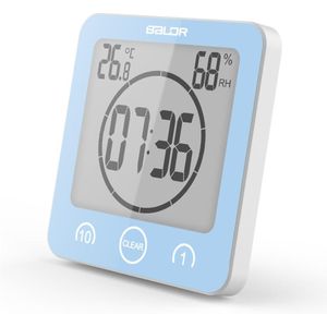 Lcd Digitale Waterdichte Voor Water Spatten Badkamer Wandklok Douche Klokken Timer Temperatuur Vochtigheid Keuken Wassen Kamer Timers