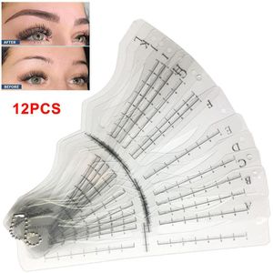12 Pcs Wenkbrauw Stencil Template Eye Brow Grooming Kit Diy Make-Up Tool