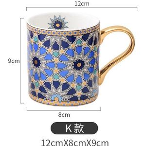 Marokkaanse Mok Cup Bohemian Koffie Mok Ontbijt Gold Paar Keramische Keuken En Bar Drinkware