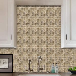 Zelfklevende Mozaïek Tegel Sticker Bad Backsplash Moderne Eenvoud Waterdichte Woondecoratie Vloer Kast Pvc Behang