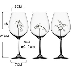 Thuis Hippocampi Rode Wijn Glas Wijn Bottlecrystal Voor Party Fluiten Glas Cup Tonen Elegantie Upscale Wijn Glas Helder #25