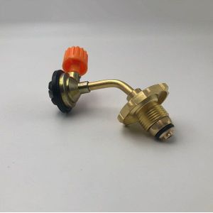 Outdoor Camping Vloeibaar Tank Opblaasbare Klep Adapter Butaan Gas Cilinder Brandstoftank Filler Adapter Valve Veilig Switching Ons