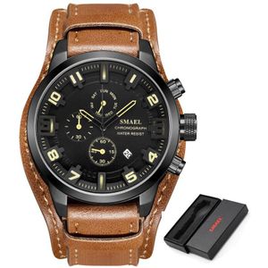 SMAEL Horloge Mannen Mode Sport Quartz Klok Heren Horloges Top Brand Luxe Chronograaf Waterdicht Horloge Relogio Masculino