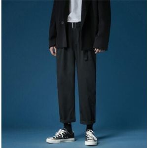 Mannen Effen Kleur Pak Broek Losse Zwart Grijs Kleur Broek Mode Casual Broek Mannelijke Vier Seizoenen Rechte Broek m-2XL