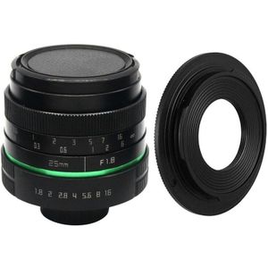 Camera Lens 25Mm F1.8 APS-C Cctv Tv Movie Lens + C-M43 Adapter Ring Voor Olympus/Panasonic Mini Slr camera