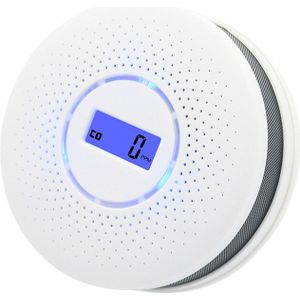 2 In 1 Led Digitale Gas Rookmelder Co Koolmonoxide Detector Voice Waarschuw Sensor Home Security Bescherming Hoge gevoelige