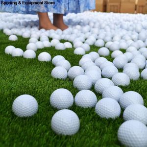 10Pcs Witte Pp Plastic Golfbal Indoor Outdoor Praktijk Training Aids Golf Ballen Sport Reizen Accessoires