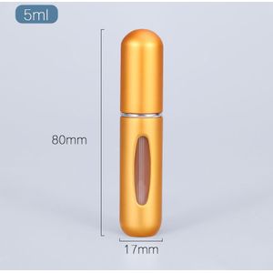 Umetass 5Ml Parfum Fles Spuit Draagbare Mini Geur Doseren Fles Geanodiseerd Aluminium Case Cosmetische Container 1 Stuk