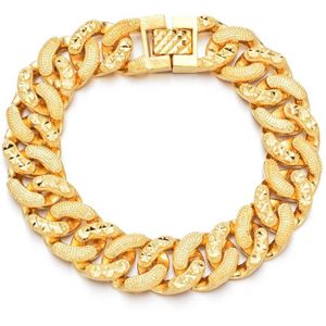 Trendy Gouden Ketting Armbanden Voor Vrouwen Mannen Gepolijst Koper Multi-Stijl Cubaanse Schakelkettingen Armband & Banglejewelry Geen vervagen