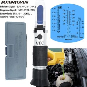 4 In 1 Handheld Auto Refractometer Voertuig Ureum Tester 30-35% Adblue Vloeistof Glycol Batterij Antivries Concentratie Meter Atc