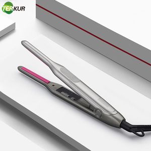 Professionele Curling 2 In 1 Flat Iron Voor Kort Haar Wand Roller Anti-Slip Led Keramische Baard Stijltang styling Tools