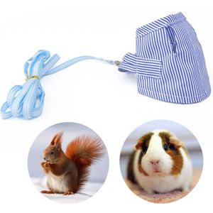 Kleine Huisdier Konijn Harnas Vest En Riem Set Voor Fret Cavia Bunny Hamster Puppy Strik Borstband Harness Pet levert
