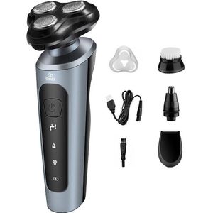5 In1 4D Elektrische Scheerapparaat Voor Mannen Oplaadbare Bald Head Elektrische Scheerapparaten 5 Scheerhoofden Baard Neus Scheermes Clipper Haar trimmer