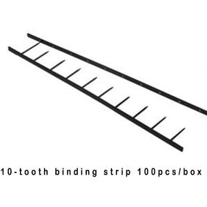 100 Stks/doos 10/12-Tand Gaten Plastic Papier Bindmiddelen Losbladige Kam Binding Strip Clip Losbladige Diy notebook Gesp School Offi