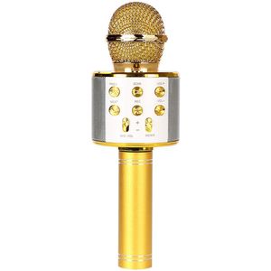 WS858 Draadloze Bluetooth Microfoon Professionele Condensator Microfoon Karaoke Mic Radio Studio Opname Microfoon Met Led Licht