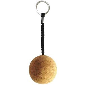 Zwemmen Drijvende Kurk Bal Ronde Kurk Bal Sleutelhanger Bal Retainer Strand Kurk Sleutelhanger Voor Water Reizen Sport Kurk K6H5