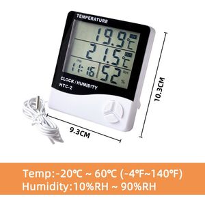 Digitale Thermometer Hygrometer Indoor Lcd Display Temperatuur Vochtigheid Sensor Gauge Meter Meten Voor Thuis Kamer