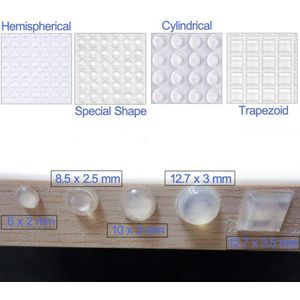 118Pcs Clear Buffer Snijplank Fotolijst Keuken Meubels Lade Pad Glas Top Wandkast Deur Bumper Zelfklevende